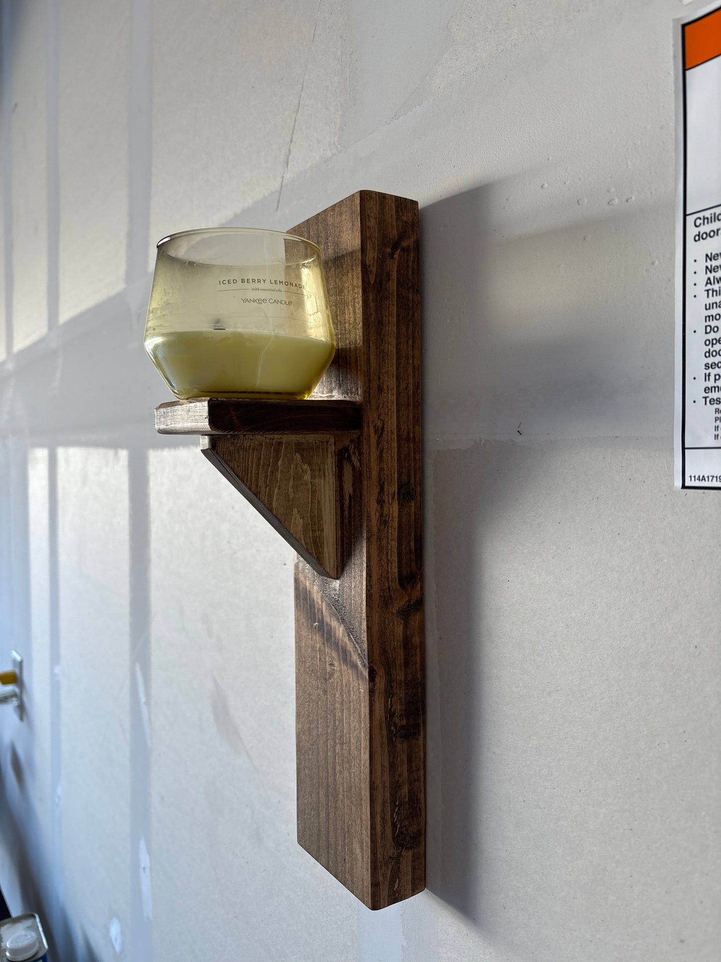 Rustic Wall-Mounted Wooden Shelf